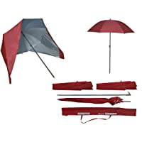 Sombrilla de Playa con Paneles Laterales Tipo Tienda-Paravientos- UPF+50 99% UV 180 CM